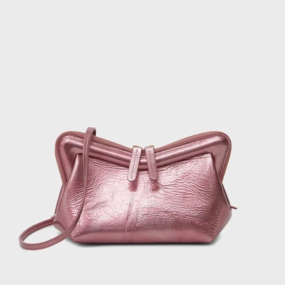 Mansur Gavriel Handbags - Mansur Gavriel $745 Mini M Frame Bag NWT Metallic Flamingo Pink